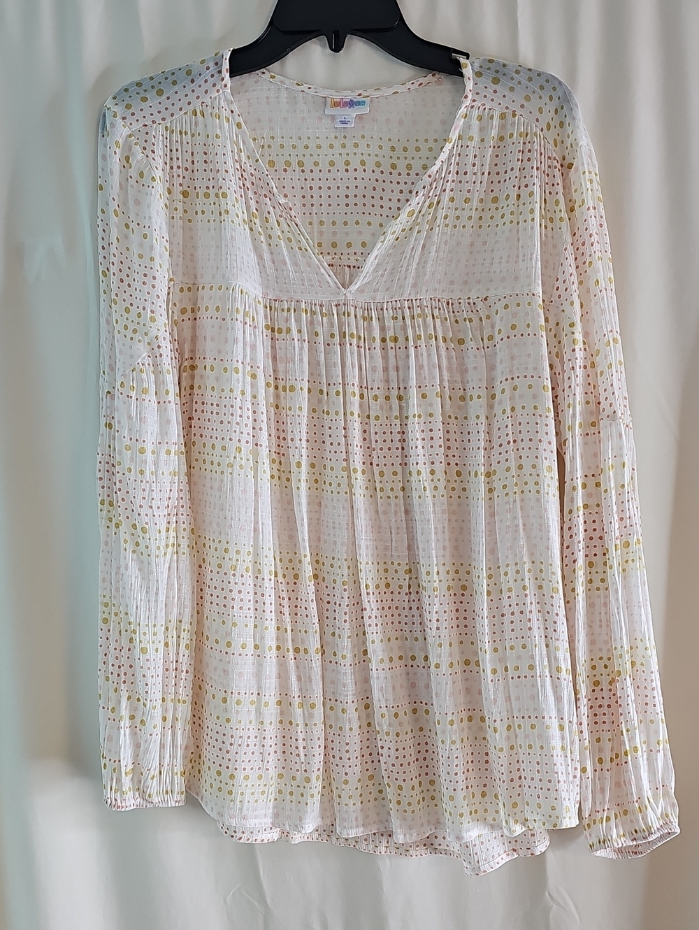 Lularor TIMAREE Light Pink Peasant Blouse - Women's Top